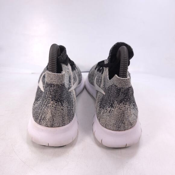 Nike Free RN Flyknit Athletic Training Shoe Womens Size 7 880844-003 Gray Black - Picture 3 of 10